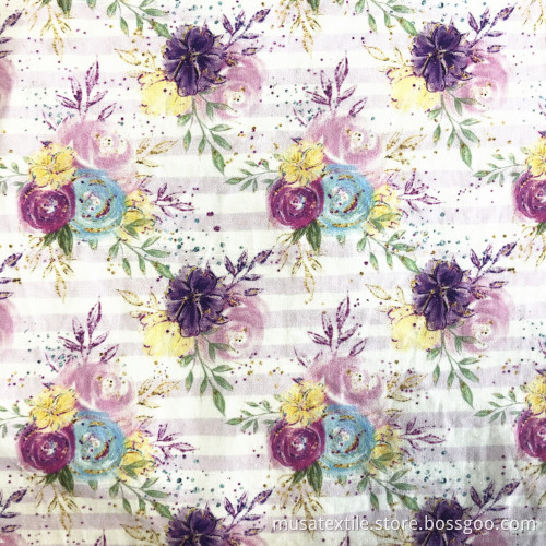 Cheap Price Flower Design Cotton Woven Poplin Fabric